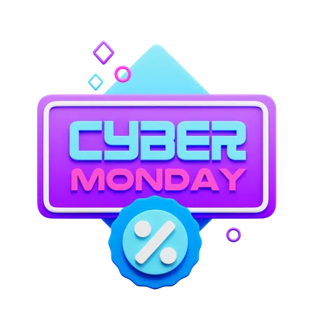 Cyber Monday Discount  3D Icon