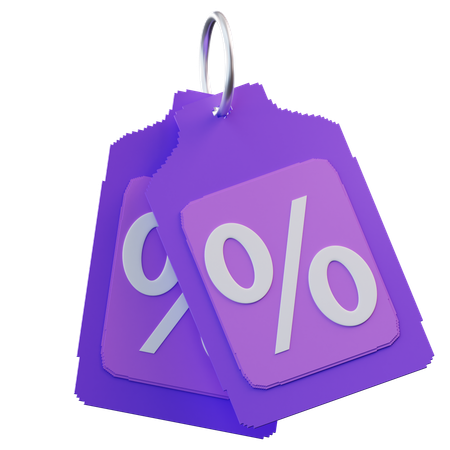 Cyber Monday Discount Tag  3D Icon