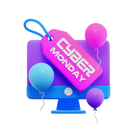 Cyber Monday Feierlichkeiten  3D Icon