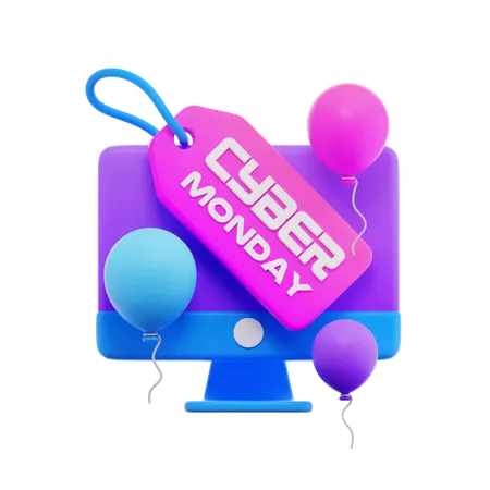 Cyber Monday Feierlichkeiten  3D Icon