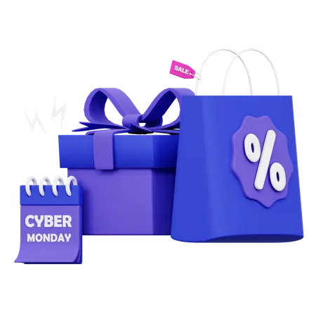 Cyber Monday Gift  3D Icon