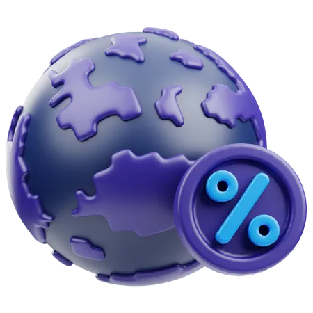 Cyber Monday Globe  3D Icon