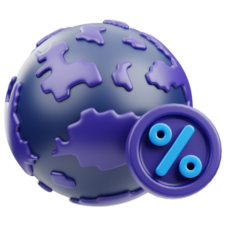 Cyber Monday Globe  3D Icon