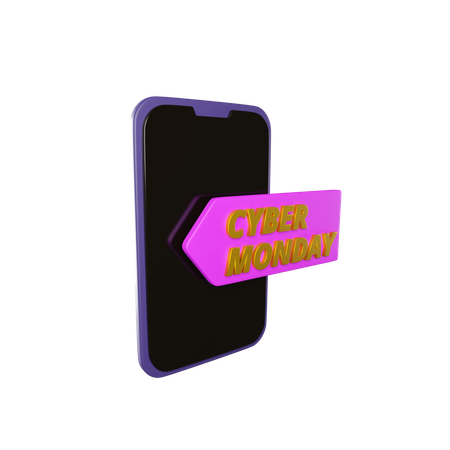 Cyber Monday Mobile  3D Icon