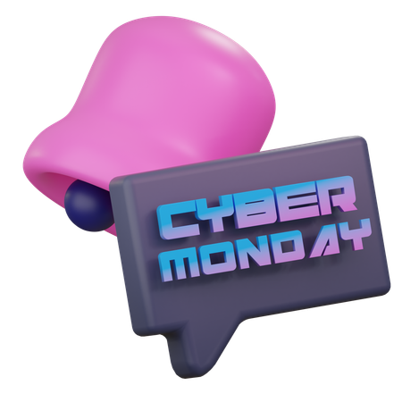 Cyber monday notification  3D Icon