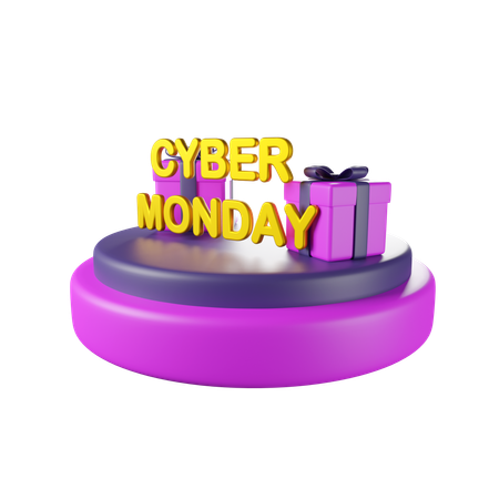 Cyber Monday Podium  3D Icon