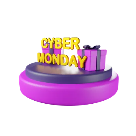 Cyber Monday Podium  3D Icon