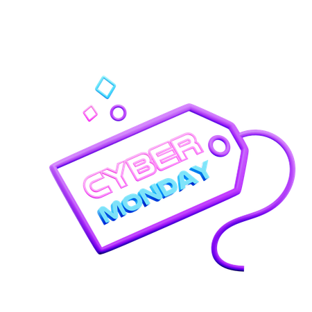Cyber Monday Preisschild  3D Icon