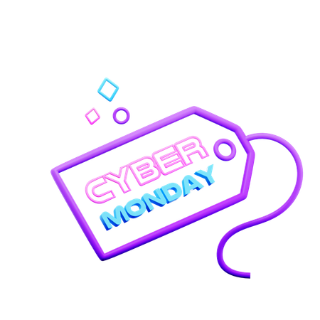 Cyber Monday Price Tag  3D Icon