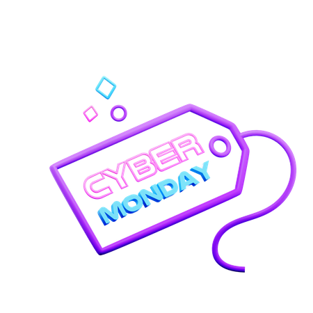 Cyber Monday Price Tag 3D Icon