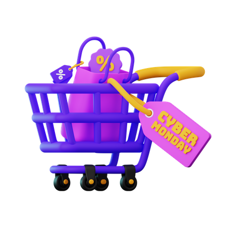 Cyber Monday Shopping  3D Icon