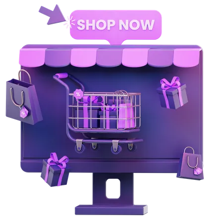 Cyber Monday Shopping  3D Icon