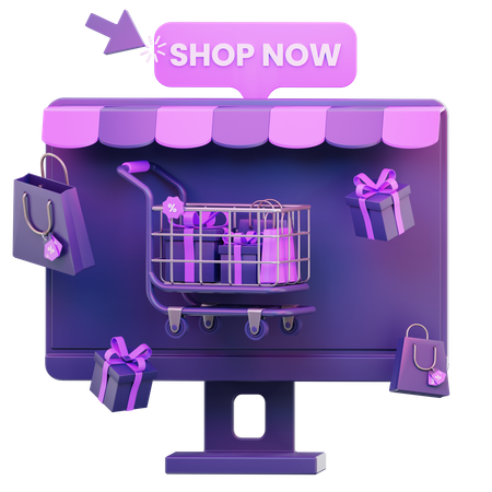 Cyber Monday Shopping  3D Icon
