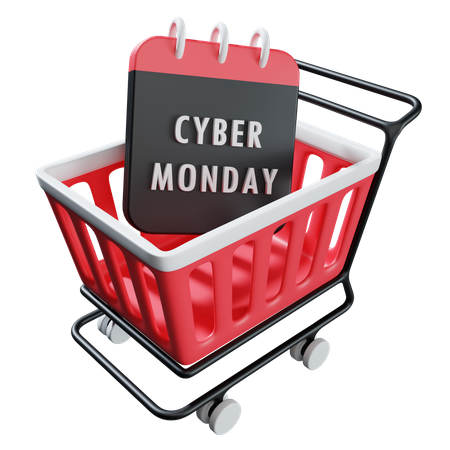 Cyber Monday Shopping  3D Illustration