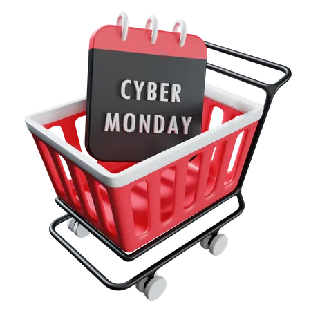 Cyber Monday Shopping  3D Illustration