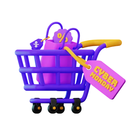 Cyber Monday Shopping  3D Icon