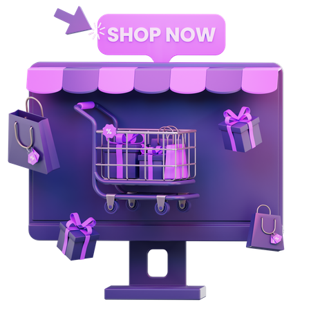 Cyber Monday Shopping  3D Icon