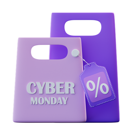 Cyber Monday Shopping Bag  3D Icon