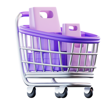 Cyber Monday Shopping Cart  3D Icon