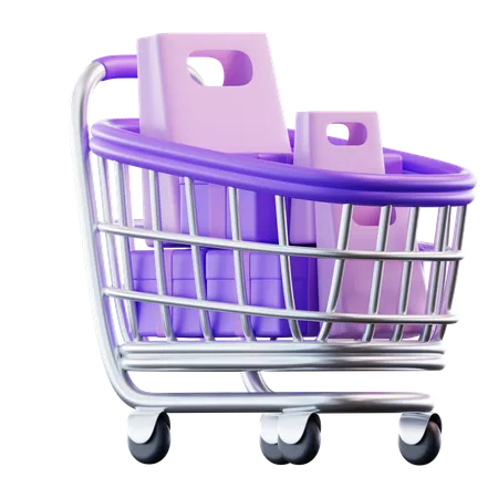 Cyber Monday Shopping Cart  3D Icon