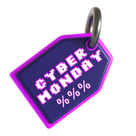 사이버 먼데이 태그  3D Icon