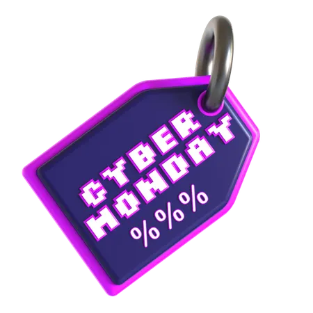 Cyber Monday Tag  3D Icon