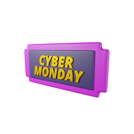 Cyber Monday Ticket  3D Icon
