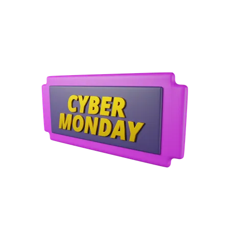 CYBER MONDAY TICKET 3 D ICON 3D Icon