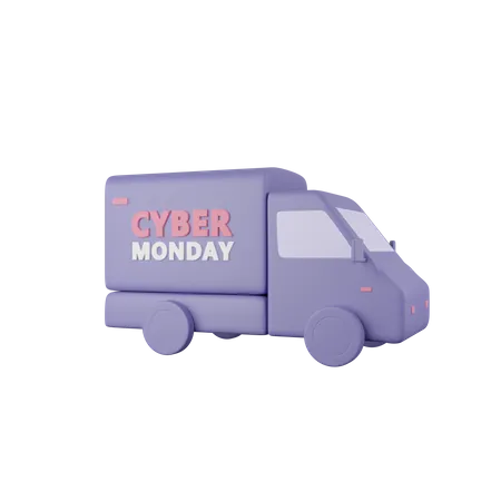 Cyber Monday Truck  3D Icon