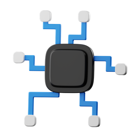 Cyber Network  3D Icon