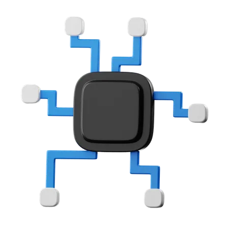 Cyber Network  3D Icon