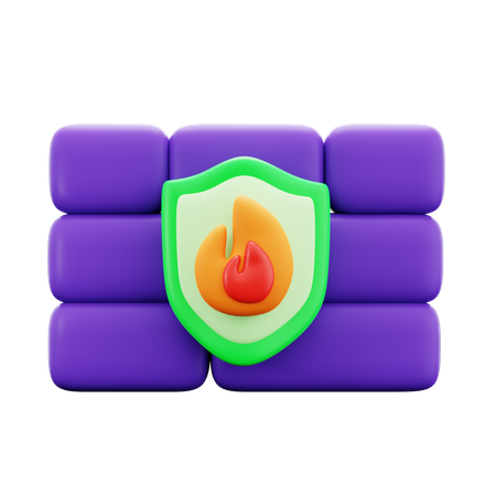 Cyber-pare-feu  3D Icon