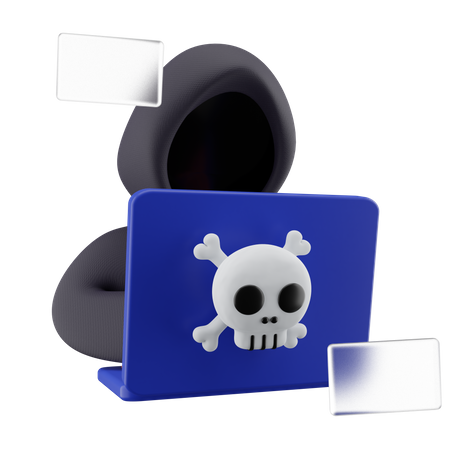 Cyber pirate informatique  3D Icon