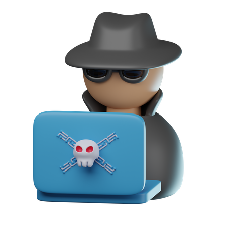 Cyber pirate informatique  3D Icon