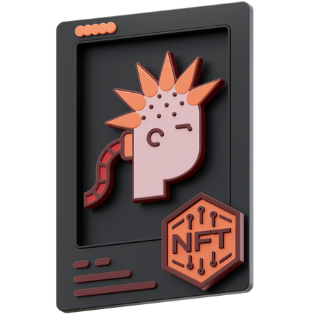 Cyber Punk NFT 3D Icon