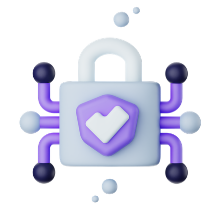 La cyber-sécurité  3D Icon