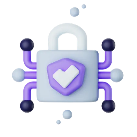 La cyber-sécurité  3D Icon