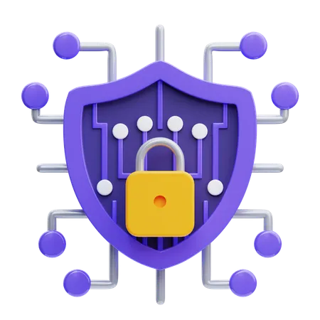 La cyber-sécurité  3D Icon