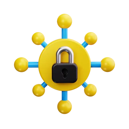 La cyber-sécurité  3D Icon