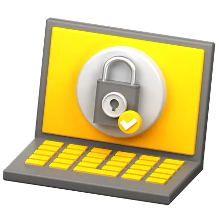 La cyber-sécurité  3D Icon