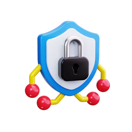 La cyber-sécurité  3D Icon