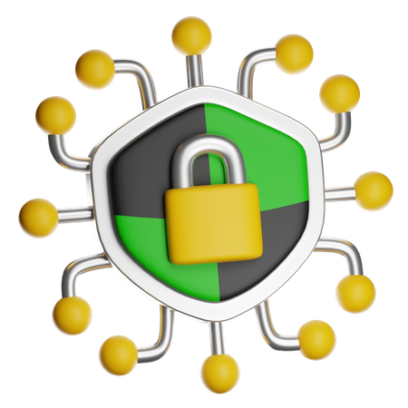 La cyber-sécurité  3D Icon