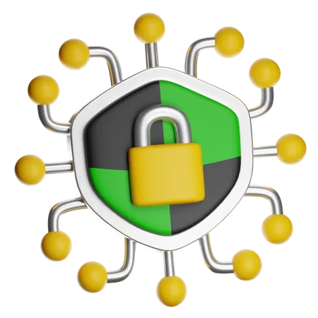 La cyber-sécurité  3D Icon