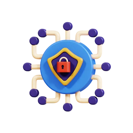 La cyber-sécurité  3D Icon