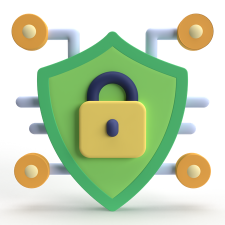 La cyber-sécurité  3D Icon