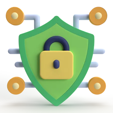 La cyber-sécurité  3D Icon