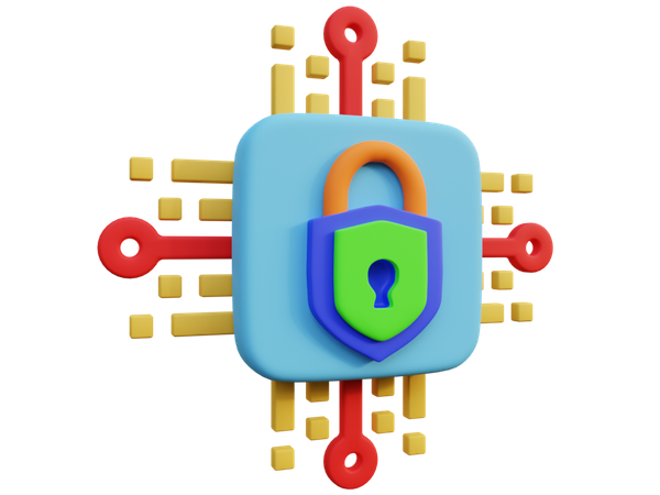 Cyber Security  3D Icon