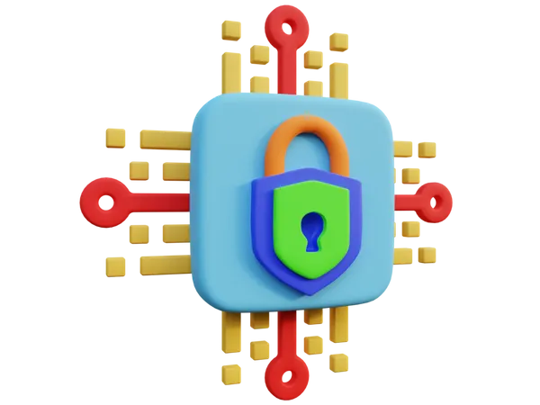 Cyber Security  3D Icon