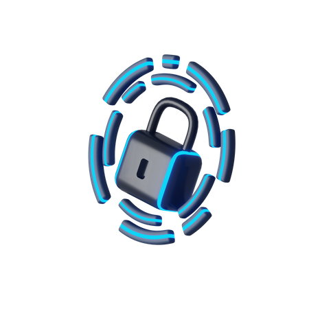 Cyber security  3D Illustration