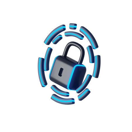 Cyber security 3D Illustration